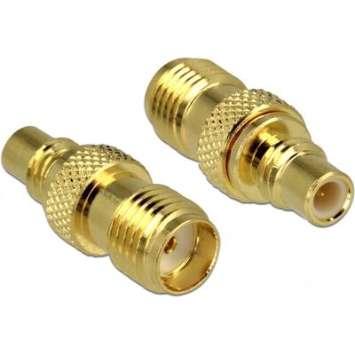 Adattatore RF SMC a SMA DeLOCK - 50Ω, Oro, 19.5mm Adattatore RF SMC a SMA DeLOCK - 50Ω, Oro, 19.5mm