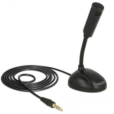 DeLOCK Mikrofon - Schwarz - Omnidirektional - 3,5mm Klinke - 1,7m - Produkttyp Mikrofon DeLOCK Mikrofon - Schwarz - Omnidirektional - 3,5mm Klinke - 1,7m - Produkttyp Mikrofon