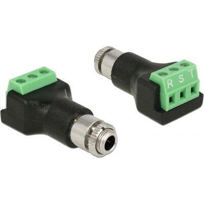 Adattatore cavo DeLOCK 65878 - 3 pin, 3,5 mm, Verde/Nero/Acciaio inossidabile Adattatore cavo DeLOCK 65878 - 3 pin, 3,5 mm, Verde/Nero/Acciaio inossidabile