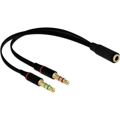 Cablu audio Delock 0,2m 3,5mm 2x3,5mm Negru - Cablu audio Cablu audio Delock 0,2m 3,5mm 2x3,5mm Negru - Cablu audio