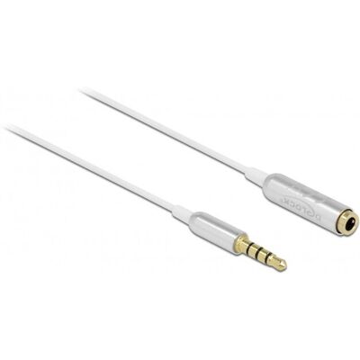 DeLock 66072 Audiokabel - 3,5 mm Silber Weiß - Verlängerungskabel DeLock 66072 Audiokabel - 3,5 mm Silber Weiß - Verlängerungskabel
