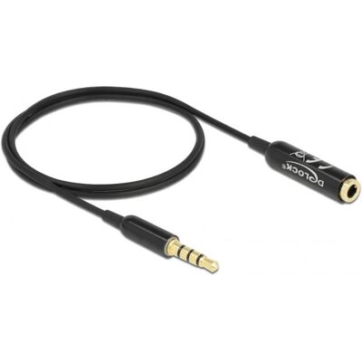 Delock 66074 Audioverlängerungskabel - 4-polig 3,5 mm Klinke - Schwarz Delock 66074 Audioverlängerungskabel - 4-polig 3,5 mm Klinke - Schwarz