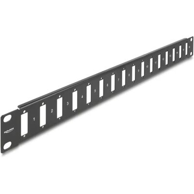 DeLOCK 66077 Panel de parcheo para rack de 19" - 16 puertos, Negro DeLOCK 66077 Panel de parcheo para rack de 19" - 16 puertos, Negro