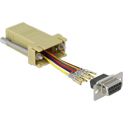 Adaptador de cable DeLOCK 66164 - Serie Sub-D 9 y RJ-45 - Negro, Gris, Acero inoxidable Adaptador de cable DeLOCK 66164 - Serie Sub-D 9 y RJ-45 - Negro, Gris, Acero inoxidable