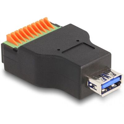 DeLock USB Adapter - Schwarz, Grün - USB 3.2 Gen 1 - 10-Pin DeLock USB Adapter - Schwarz, Grün - USB 3.2 Gen 1 - 10-Pin