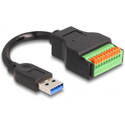 DeLOCK USB 3.2 Gen 1 Kabel - Schwarz/Grün - 0,15 m DeLOCK USB 3.2 Gen 1 Kabel - Schwarz/Grün - 0,15 m