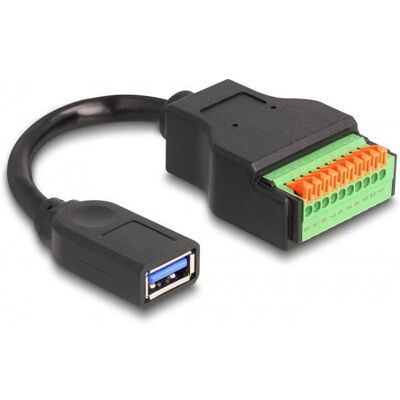 DeLOCK USB 3.2 Gen 1 Kabel - Schwarz/Grün - 15cm DeLOCK USB 3.2 Gen 1 Kabel - Schwarz/Grün - 15cm