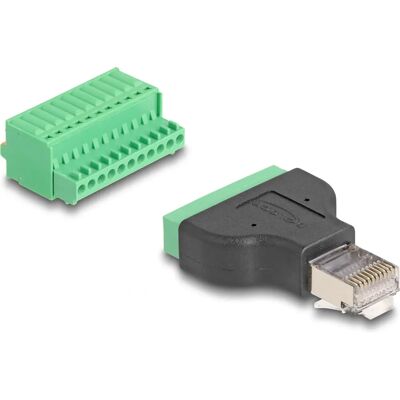DeLOCK 66243 Changeur de genre de câble - 11 broches, Noir/Vert - Adaptateur réseau - Publicité DeLOCK 66243 Changeur de genre de câble - 11 broches, Noir/Vert - Adaptateur réseau - Publicité