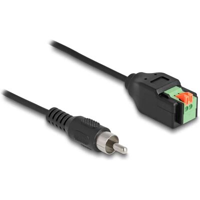 DeLock Kabel Cinch Stecker zu Terminalblock Adapter - Schwarz, Grün DeLock Kabel Cinch Stecker zu Terminalblock Adapter - Schwarz, Grün