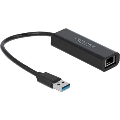 Adaptateur Ethernet USB DeLock 66299 - 2,5 Gbps - Noir Adaptateur Ethernet USB DeLock 66299 - 2,5 Gbps - Noir