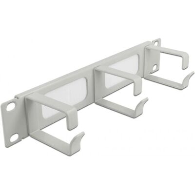 DeLOCK 66541 Kabelmanagement Panel - 3 Haken, Grau, 1U DeLOCK 66541 Kabelmanagement Panel - 3 Haken, Grau, 1U