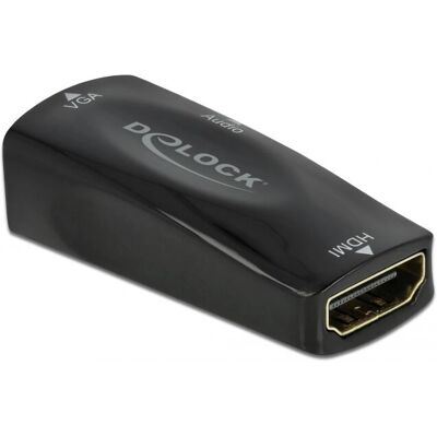DeLOCK HDMI-zu-VGA-Adapter - Schwarz DeLOCK HDMI-zu-VGA-Adapter - Schwarz