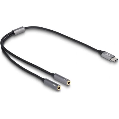 DeLock 66616 Adaptateur Casque - USB-C vers double 3,5mm - Publicité DeLock 66616 Adaptateur Casque - USB-C vers double 3,5mm - Publicité
