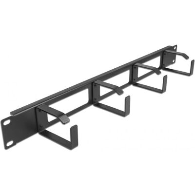 DeLOCK 66658 Netzwerkkabel-Management-Panel - Schwarz - 1U DeLOCK 66658 Netzwerkkabel-Management-Panel - Schwarz - 1U