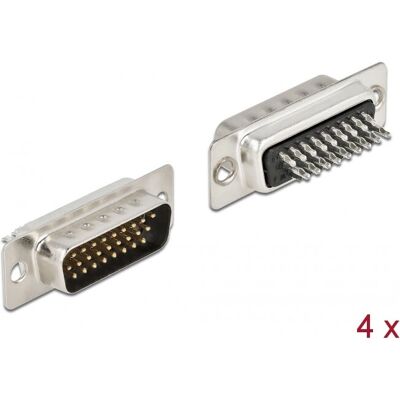 DeLOCK 66706 Drahtverbinder - D-Sub HD 26-polig, Metall, 4 Stück DeLOCK 66706 Drahtverbinder - D-Sub HD 26-polig, Metall, 4 Stück