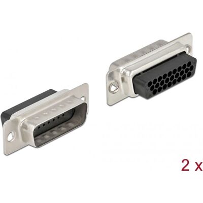 DeLOCK 66713 Metall D-Sub HD-26 Stecker - 2 Stück DeLOCK 66713 Metall D-Sub HD-26 Stecker - 2 Stück