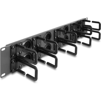 DeLock 66746 Rack Kabelmanagement Panel - 8 Gummi Einführungen, 10 Haken - Dunkelgrau - 2U - 19" DeLock 66746 Rack Kabelmanagement Panel - 8 Gummi Einführungen, 10 Haken - Dunkelgrau - 2U - 19"