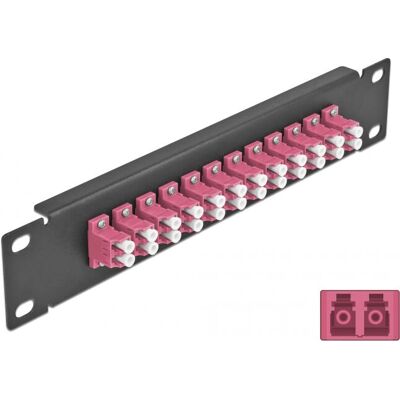 DeLOCK 66769 Panel de Connexion - 12 Ports LC Duplex, Violet, Noir - Publicité DeLOCK 66769 Panel de Connexion - 12 Ports LC Duplex, Violet, Noir - Publicité