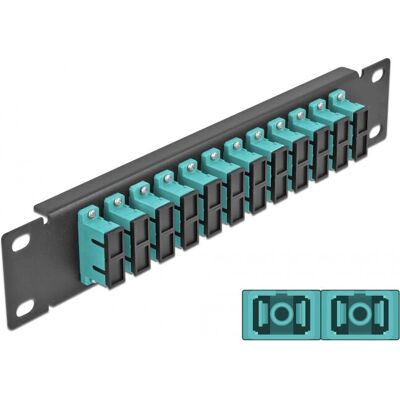 Panneau de raccordement fibre optique DeLOCK 66774 - 12 ports, Aqua, 10'' - Publicité Panneau de raccordement fibre optique DeLOCK 66774 - 12 ports, Aqua, 10'' - Publicité