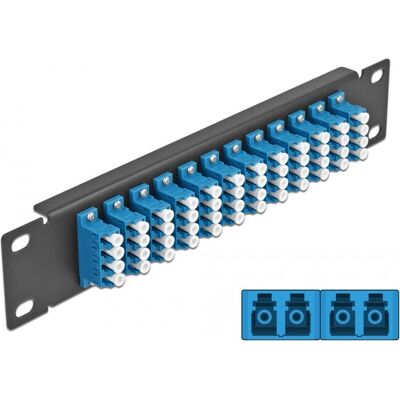 DeLock 66776 Panel de Conexión de Fibra Óptica - 12 Puertos LC Quad 10" Rack DeLock 66776 Panel de Conexión de Fibra Óptica - 12 Puertos LC Quad 10" Rack