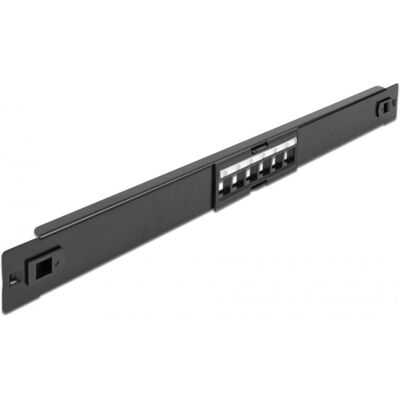 DeLock 66820 Patchpanel - 19'' Rack, 6 Ports, Schwarz DeLock 66820 Patchpanel - 19'' Rack, 6 Ports, Schwarz
