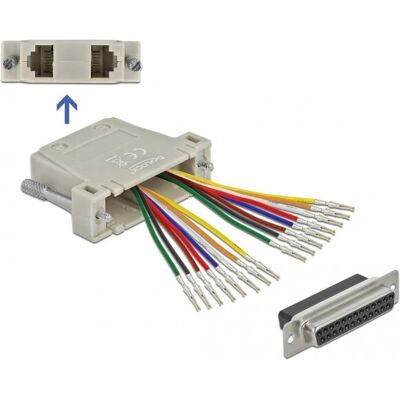 DeLock 66834 Kabel-Geschlechtsumwandler - D-Sub 25-pol, 2x RJ-45 DeLock 66834 Kabel-Geschlechtsumwandler - D-Sub 25-pol, 2x RJ-45