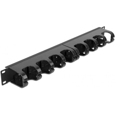 DeLock 66849 Rack Kabelmanagement Panel - 19 Zoll, Schwarz, 10 Haken DeLock 66849 Rack Kabelmanagement Panel - 19 Zoll, Schwarz, 10 Haken