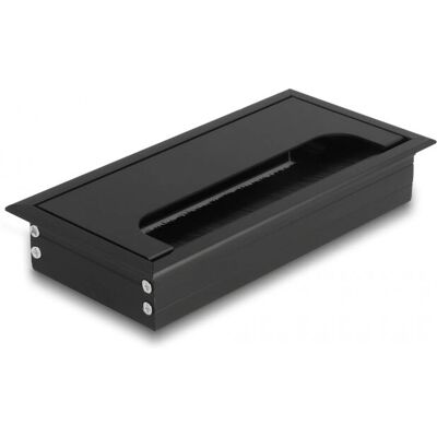 Grommet de câble DeLOCK 66856 - Aluminium noir 160x80x28mm - Publicité Grommet de câble DeLOCK 66856 - Aluminium noir 160x80x28mm - Publicité