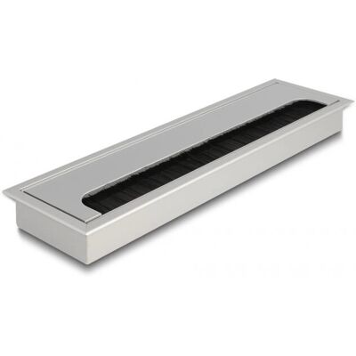 Delock Passe-câbles avec Brosse - Argent - Publicité Delock Passe-câbles avec Brosse - Argent - Publicité