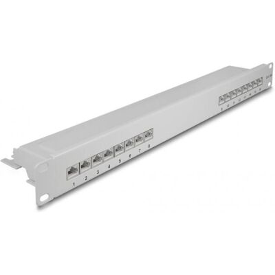 DeLOCK 66877 Panel de Conexiones - 16 Puertos, Gris, 19" DeLOCK 66877 Panel de Conexiones - 16 Puertos, Gris, 19"