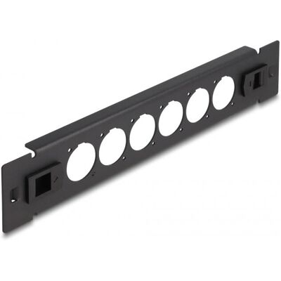 Accesorio de rack DeLOCK 66899 - 6 puertos tipo D, sin herramientas, negro, 1U, 10" Accesorio de rack DeLOCK 66899 - 6 puertos tipo D, sin herramientas, negro, 1U, 10"