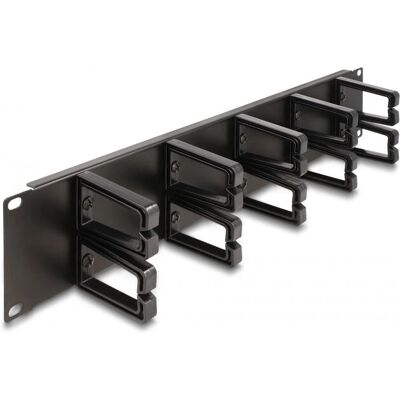DeLock 66917 19-Zoll Kabelmanagement Panel - Schwarz DeLock 66917 19-Zoll Kabelmanagement Panel - Schwarz