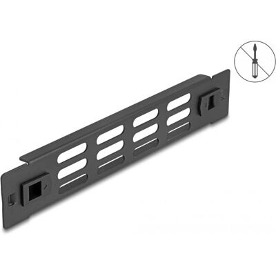 DeLock 10" Lüftungsschirm - Schwarz - 1U DeLock 10" Lüftungsschirm - Schwarz - 1U