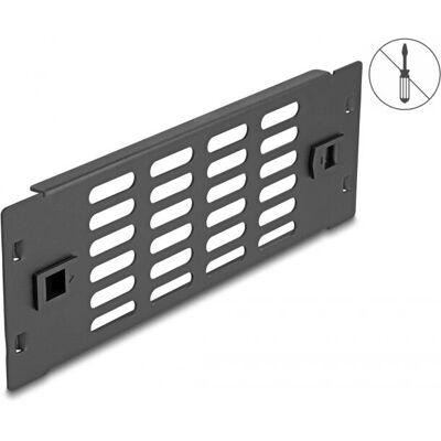 DeLock 66986 Belüftetes 10" Rack Panel - Schwarz DeLock 66986 Belüftetes 10" Rack Panel - Schwarz
