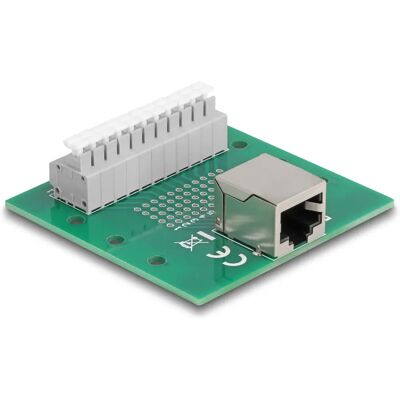 DeLOCK 67012 - Borne de terminal RJ50 sur rail DIN - Vert, Gris DeLOCK 67012 - Borne de terminal RJ50 sur rail DIN - Vert, Gris