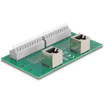 Adaptateur de Bloc de Bornes DeLOCK 67015 - Montage sur rail DIN, RJ50, 11 broches - Publicité Adaptateur de Bloc de Bornes DeLOCK 67015 - Montage sur rail DIN, RJ50, 11 broches - Publicité
