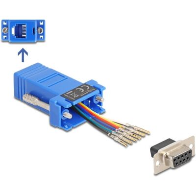 Adaptador DeLOCK D-Sub 9 azul - conmutador de género serial Adaptador DeLOCK D-Sub 9 azul - conmutador de género serial