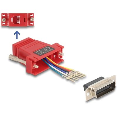 DeLOCK 67084 Kabel-Adapter - Seriell D-Sub 15, Rot DeLOCK 67084 Kabel-Adapter - Seriell D-Sub 15, Rot