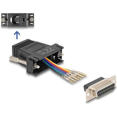 DeLOCK D-Sub 15 auf RJ12 Kabel-Geschlechtswandler DeLOCK D-Sub 15 auf RJ12 Kabel-Geschlechtswandler