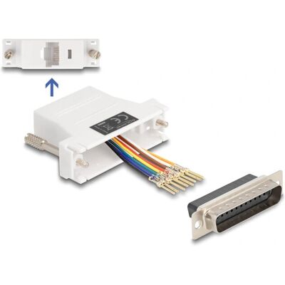 DeLOCK 67114 - D-Sub 25-pol zu RJ45 Adapter - Weiß DeLOCK 67114 - D-Sub 25-pol zu RJ45 Adapter - Weiß