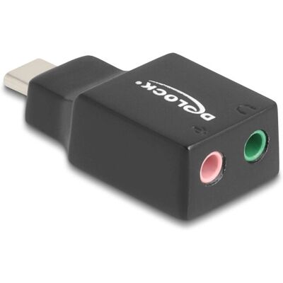 DeLOCK USB Sound Card Adapter - External Stereo Audio Microphone DeLOCK USB Sound Card Adapter - External Stereo Audio Microphone