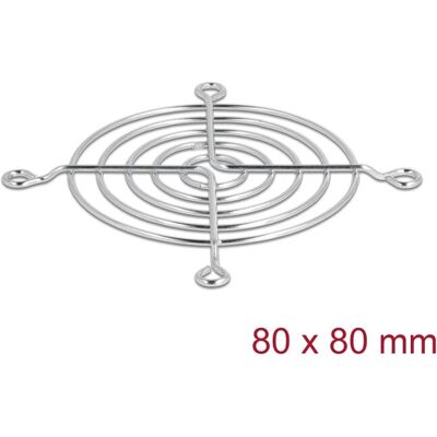 DeLOCK 67306 - Lüftergitter, 80x80 mm, Silber DeLOCK 67306 - Lüftergitter, 80x80 mm, Silber