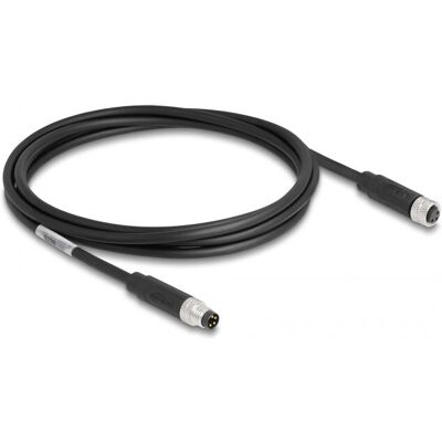 Cable Ethernet industrial DeLOCK M8 4 pines - 2m Cable Ethernet industrial DeLOCK M8 4 pines - 2m