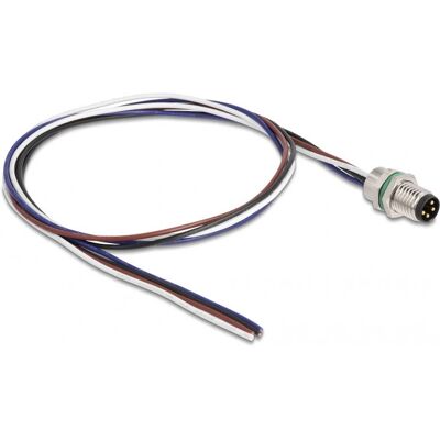 Cable sensor/actuador DeLOCK M8 4 pines - IP67 negro Cable sensor/actuador DeLOCK M8 4 pines - IP67 negro