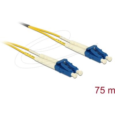 Cable de Fibra Óptica DeLOCK 80160 - 75 m LC Dúplex OS2 Cable de Fibra Óptica DeLOCK 80160 - 75 m LC Dúplex OS2