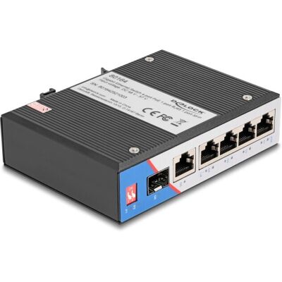 DeLOCK 80164 Gigabit Ethernet PoE Switch - IP40 - Schwarz DeLOCK 80164 Gigabit Ethernet PoE Switch - IP40 - Schwarz