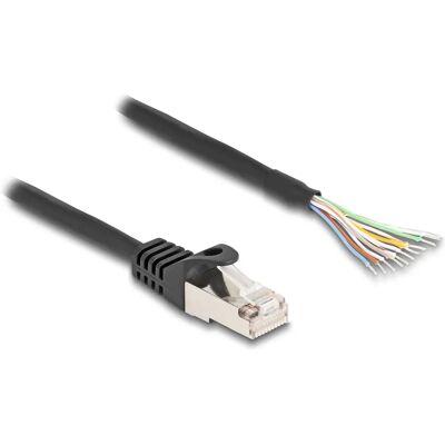 Delock 80207 Netzwerkkabel - 3m, S/FTP, offene RJ-50 - Schwarz Delock 80207 Netzwerkkabel - 3m, S/FTP, offene RJ-50 - Schwarz