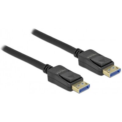 DeLOCK Sort DisplayPort-kabel 3m - DisplayPort 2.0 - 10K, 60Hz DeLOCK Sort DisplayPort-kabel 3m - DisplayPort 2.0 - 10K, 60Hz