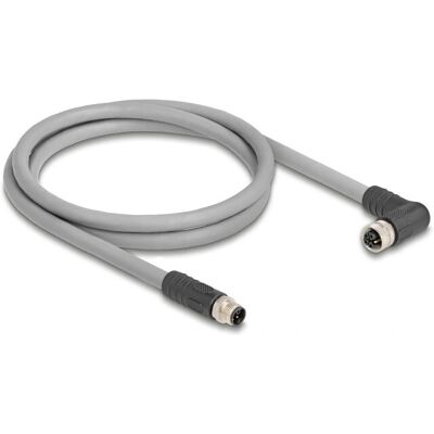 DeLOCK 80545 Sensor/Aktor Kabel - 5 m, M12 L-Codierung, Grau DeLOCK 80545 Sensor/Aktor Kabel - 5 m, M12 L-Codierung, Grau