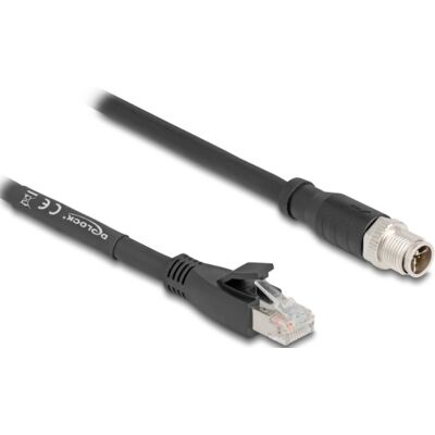 DeLOCK 80577 Netzwerkkabel - 1m, Cat5e, S/FTP, M12, RJ45, Schwarz DeLOCK 80577 Netzwerkkabel - 1m, Cat5e, S/FTP, M12, RJ45, Schwarz